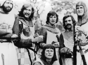 The cast of 'Monty Python and the Holy Grail.' From left: Graham Chapman, Eric Idle, Terry Gilliam, Michael Palin, Terry Jones and John Cleese in 1975. Credit : EMI Films/Getty
